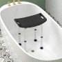 HOMCOM Tabouret de Douche Chaise de Douche pour Personnes âgées et handicapées, Hauteur réglable, Patins antidérapants, Chaise d