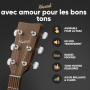 HAVENDI® Cordes de guitare acoustique avec revêtement en bronze phosphoreux I Qualité sonore brillante I Comprend 3 médiators