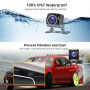 Podofo caméra de recul de voiture AHD Ultra HD Version nocturne étanche 158° pour autoradio Android (format P)