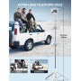 180cm Trepied Smartphone, Extensible Perche a Selfie Trepied, Trépied pour Téléphone avec Télécommande Détachable Compatible ave