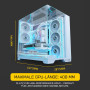Lian Li O11 Vision Boîtier PC de Gaming ATX Compact en Aluminium et Verre trempé Blanc