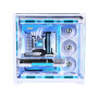 Lian Li O11 Vision Boîtier PC de Gaming ATX Compact en Aluminium et Verre trempé Blanc