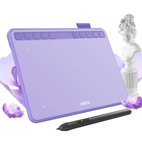 Tablette Graphique UGEE S640 6x4 Pouces avec 10 Touches de Raccourci Tablette Dessin Portable avec Stylet Passif sans Pile à 819