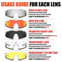 X-TIGER Lunettes de Cyclisme Lunettes de VTT Homme, Lunettes de Vélo avec 5 Lentilles Interchangeables Protection UV400, Monture