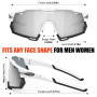 X-TIGER Lunettes de Cyclisme Lunettes de VTT Homme, Lunettes de Vélo avec 5 Lentilles Interchangeables Protection UV400, Monture