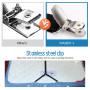 WADEO Lot de 2 Supports de Drap de Lit Réglables avec Clips et Bretelles - Tendeurs Réglables en Croix pour Drap-Housse - Compat