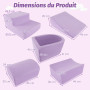 DREAMADE Parcours de motricité Bébé 5PCS avec Housse Lavable, Blocs de Construction avec Piscine à Balles, Module Motricité pour
