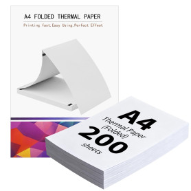 (200 Feuilles) Papier Thermique A4 Pliable,Papier Thermique A4, Sans BPA, Séchage Rapide, pour Imprimante Thermique pour Documen