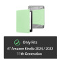 Coque pour Kindle 2024/2022, 360 Degrés 6" Etui Protection Liseuse 11. Generation, Magnétique Amovible Étui, Support Réglable Ca