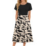 MOLERANI Femmes Robes d'été Robe De Midi pour Les Femmes Élégant Swing Robes de Plage avec Poches A-Line Casual Robe