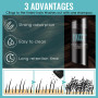 27.5G Fibres Capillaires - Poudre Densifiante Clairsemés - Solution Perte Cheveux Hommes Femmes (Brun Foncé)