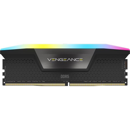 CORSAIR Vengeance RGB DDR5 RAM 8Go (1x8Go) 5200MHz CL40-40-40-77 1.25V Intel XMP 3.0 Mémoire pour Ordinateur de Bureau – Noir (C