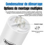 BEEYUIHF CBB60 16uf Condensateur de Démarrage 16µF Moteur condensateur 50 / 60Hz 450VAC avec vis M8 pour moteur électrique/sèche