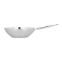 Sitram 717097 Wok Endurance Ø28cm 100% Acier Inoxydable - fond triple épaisseur - Intérieur sans revêtement nocif - Tous feux do