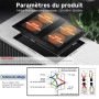 AMZCHEF plaque induction avec deux zones flexibles, plaque de cuisson induction 4 zones avec fonctionnement silencieux (42dB), 9
