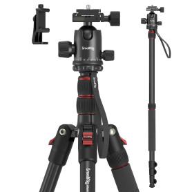 SMALLRIG CT-10 Trépied Monopode pour Appareil Photo, 72" 182cm Trépied en Aluminium Léger et Portable, Rotule Panoramique à 360°