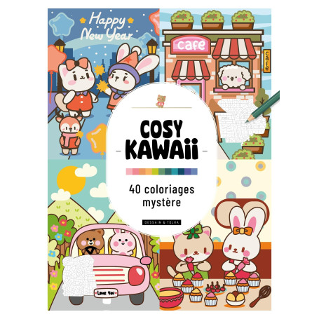 Cosy Kawaii - 40 Coloriages Mystère