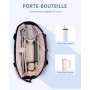 Wandering Nature Sac Cabas Femme avec Zip, Sac Fourre-Tout avec Porte-Bouteille 40oz et Compartiment Ordinateur 15,6" pour Trava