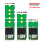 cablecc Lot de 2 adaptateurs NGFF M2 NVME M.2 pour transfert de cartes SSD 2230 2242 2260 2280