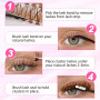 240 Pcs Brown DIY Extensions de cils Set 0.07D Cils Uniques Faux cils individuels Cluster avec colle à cils et pince à épiler po