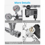 NICREW Extérieur Régulateur de CO2 Aquarium, Réducteur de Pression pour Aquarium Planté, Double Manomètres avec Électrovanne Com
