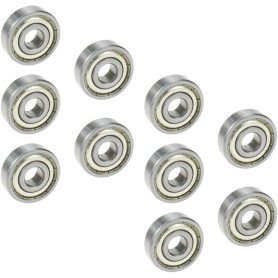 TUZUK 10 pièces de roulements à billes étanches 6201-ZZ, 12x32x10 mm, prélubrifiés en acier chromé, double joints caoutchouc, ro