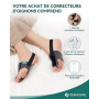 TENICORE Amélioré Hallux Valgus Correcteur avec 2 Barres d'angle，Orthese Hallux Valgus avec Coussin en Silicone Soulagement des 