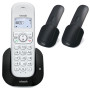 VTech Téléphone sans Fil DECT à 3 combinés, à Double Charge avec répondeur, Blocage d'appel, Identification de l'appelant/Appel 