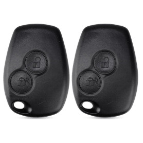 NJCXOLA Boitier de clé 2 Boutons sans Lame Compatible avec Renault Clio 3, Twingo 2, Master 3, Kangoo 2, Trafic et Modus | Coque