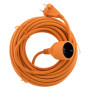Zenitech - Prolongateur sans Terre obturateur 16A HO5VV-F 2x1,5mm² 20m - Orange
