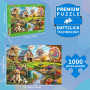 Puzzle 1000 pièces pour adultes, jeu éducatif classique magnifique décoration colorée, chaude et mignonne Ferme Cadeaux de puzzl