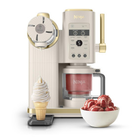 NINJA CREAMi Sorbetière Scoop and Swirl avec 2 pots, 13 modes pour réaliser crèmes glacées, glaces à l’italienne, gelatos, sorbe