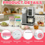 Pot pour Ninja Creamy Deluxe, HOVCEH 4 Pièces Récipient pour NC700 NC701EU, Accessoires pour500 ml Machine à Glace avec Couvercl