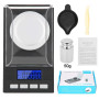 Mini balance numérique portable haute précision 0,001 g avec affichage numérique LED (50 g)