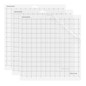 REALIKE Tapis de découpe Standard Remplacement Transparent 3PCS pour Silhouette Cameo,12 x 12 Pouces(30cmX30cm) Tapis de Coupe A