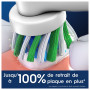 Oral-B Pro Lot De 8 Brossettes De Rechange Cross Action, AUTHENTIQUES, Blanches, Nettoyage En Profondeur, Têtes Rondes, Embouts 