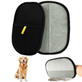 2 Pièces Gant Poil Chat, Double Face Gant Anti Poils Animaux, Réutilisable Brosse Anti Poils Animaux pour Lavage DémêLage Et Toi