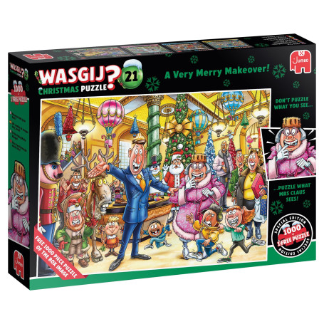 Wasgij Christmas 21 - Nouveau Look pour Noël ! - A Very Merry Makeover! - Puzzle Adulte - Puzzle Humoristique - 2x1000 Pièce - C