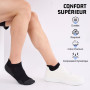 Effeet 10/20 Paires Chaussettes Basses Homme Femme, Socquettes Coton Courtes Respirantes Antidérapantes, Sport Running Unisexe N