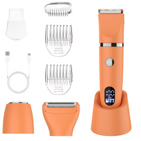 Scttomon Rasoir Electrique Feminin Tondeuse précise pour visage et zones sensibles, Tondeuse à poils corporels pour visage, jamb