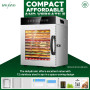 Kwasyo Déshydrateur Alimentaire 750W Inox avec 12 Plateaux, Déshydrateur Professionnel avec Minuterie Numérique, Contrôle Tempér