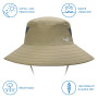 Bassdash Chapeau de Soleil Respirant UPF 50+ avec Couvre-Visage Amovible et Rabat de Cou Chapeau Unisexe à Large Bord résistant 