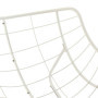 Fauteuil Oeuf à Bascule Hespéride Beige et Blanc pour Terrasse
