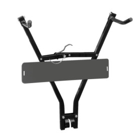 Porte-vélos Carpoint avec Porte Plaque d'Immatriculation Noir pour 2 Vélos