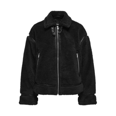 Veste Teddy en Peluche ONLY Onlmichelle OTW - Noir - Taille L Femme