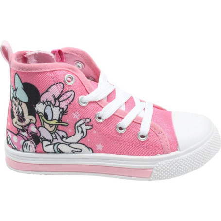 Baskets Montantes Minnie avec Lumières pour Enfants - Rose