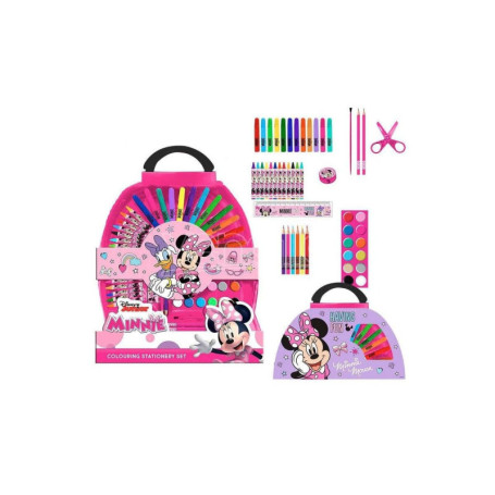 Coffret Créatif Minnie Mouse - 50 Coloriages avec Feutres et Aquarelles
