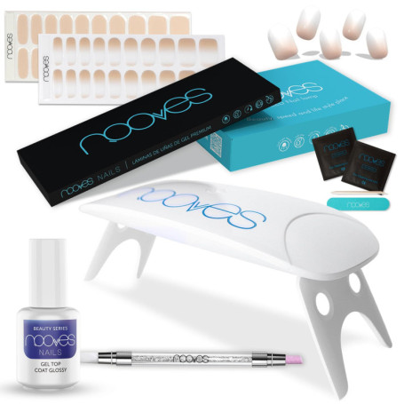Kit Premium de Feuilles de Gel pour Ongles avec Lampe UV/LED
