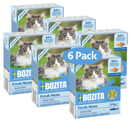 Bozita Nourriture Humide pour Chats Stérilisés au Saibling - 370 g