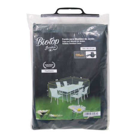 Housse de Protection Rectangulaire pour Table et Chaises Vert 130 x 79 cm